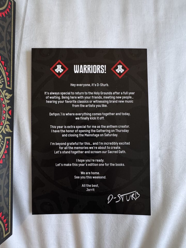 Journal photo for Day 1 — DEFQON.1 ~ June 25